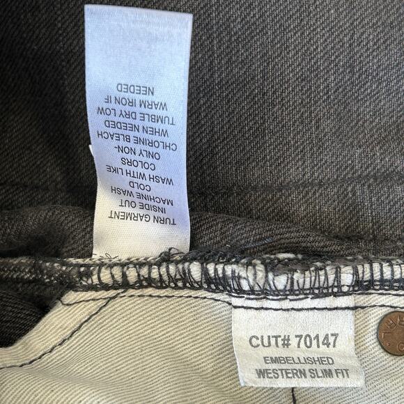 RRL Double RL Studded Selvedge Western Slim‎ Fit Jeans Mens 31X29 Biker Rock Y2k - Picture 15 of 16